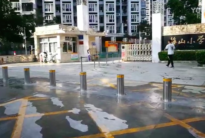 開門紅科技梅山小學(xué)全自動升降柱視頻